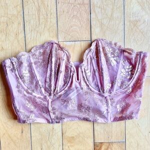 Victoria's Secret Dream Angels Scalloped Lace Bustier Size 36C